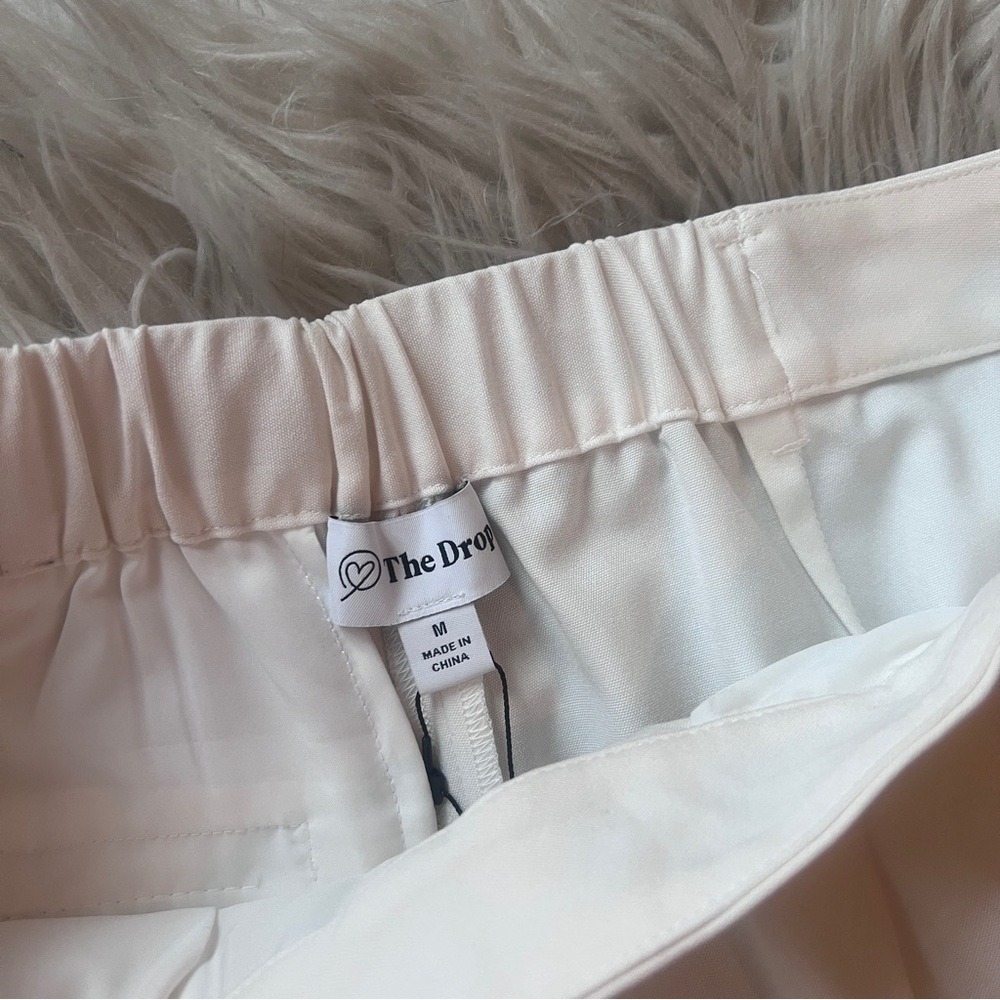 Ivory Pleated High Waist Straight Trousers - Picture 14 of 16